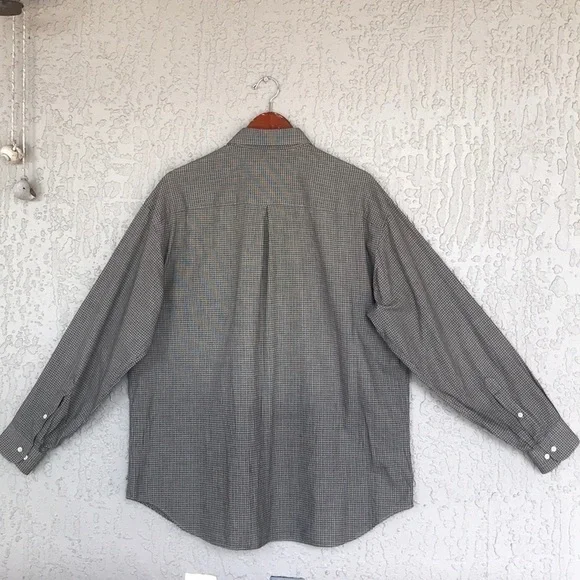 Claiborne 100% Cotton Micro Check Long Sleeve Button Down Shirt - Picture 4 of 7